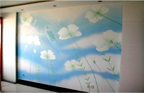 金堂画墙绘怎么画好白云的蓬松感？