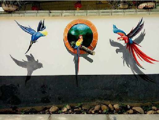 金堂视觉错位-3D墙绘设计