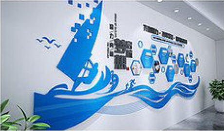 金堂海浪主题文化墙如何设计？