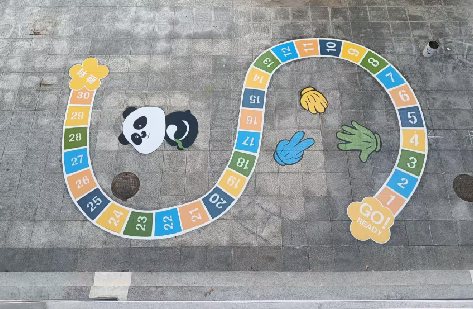 金堂地面游戏彩绘