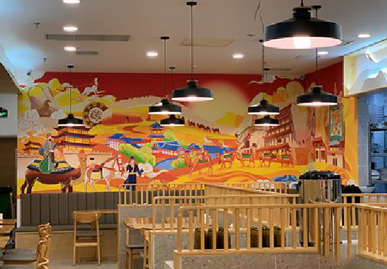 金堂商业空间彩绘介绍。