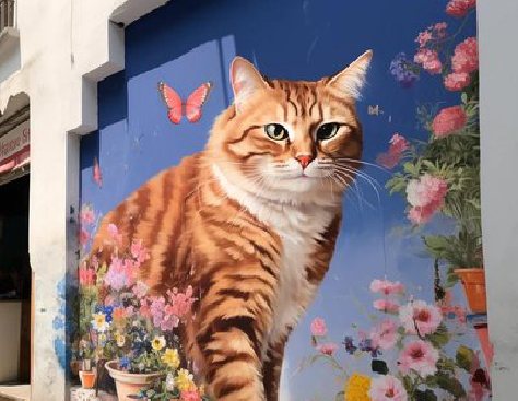 金堂自己绘制有个性的手绘墙