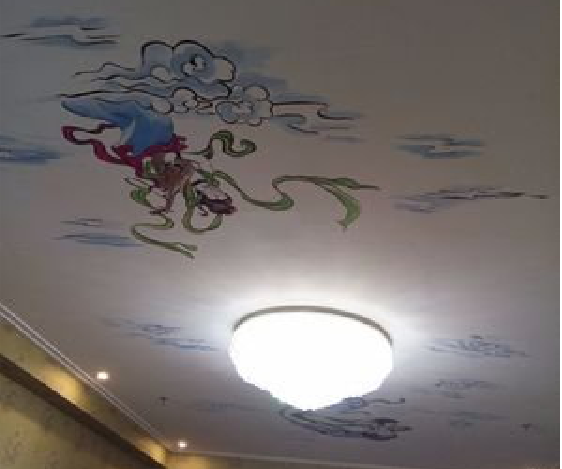 金堂如何快速绘制天花板上的手绘墙？