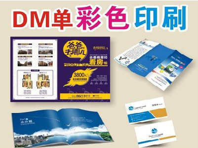 金堂单页印刷，色彩搭配简单。